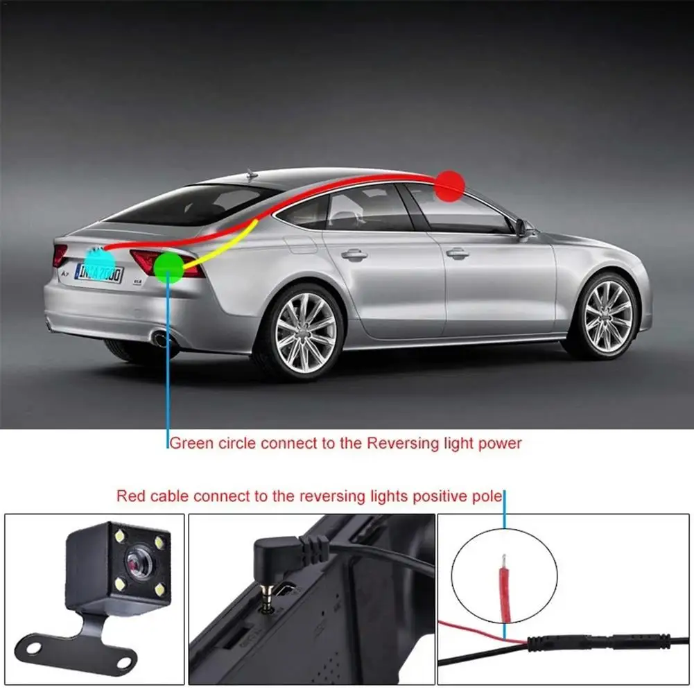 5Pin Car Mounted  Car DVR 4LED Rear View Camera