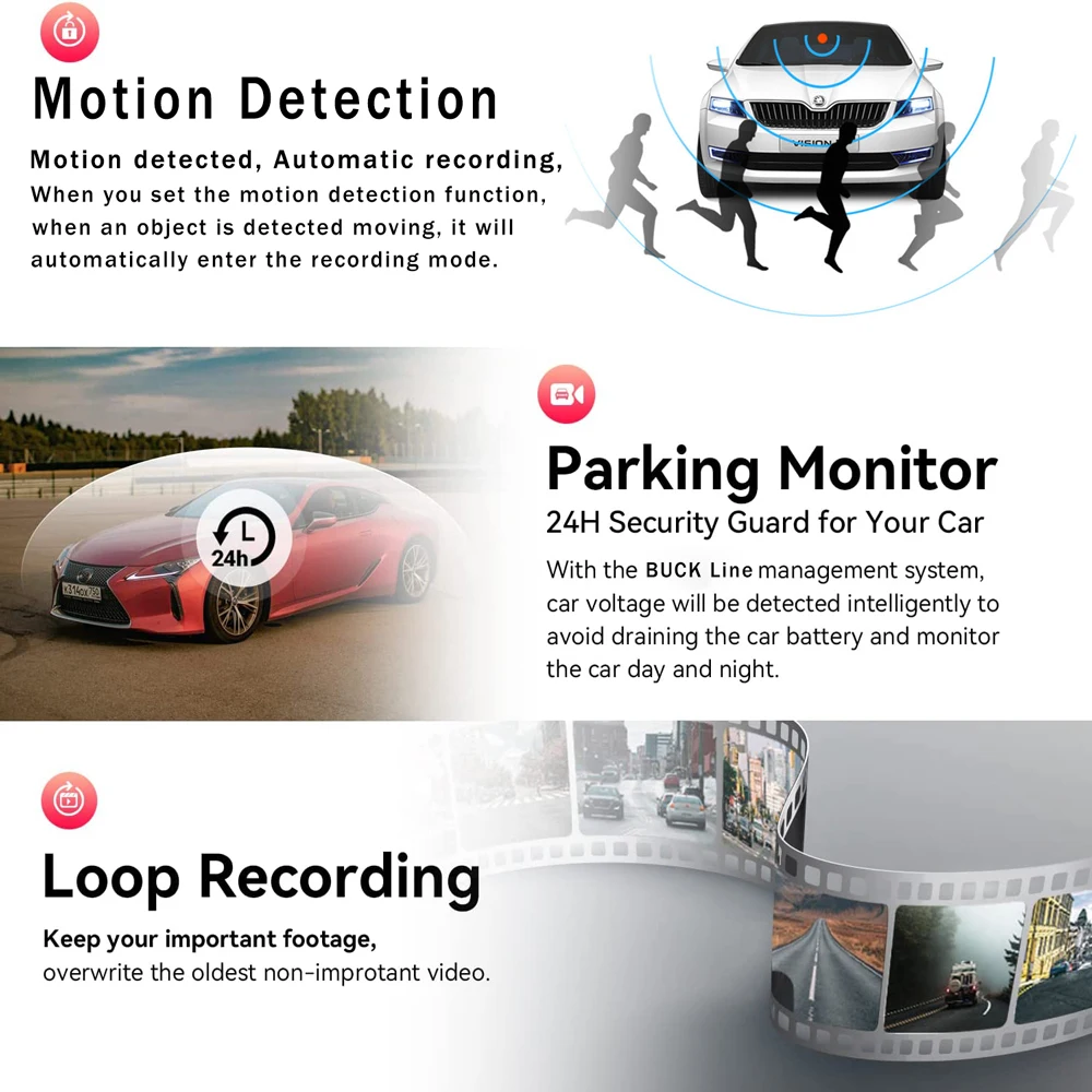 WiFi 3 Channel Car DVR