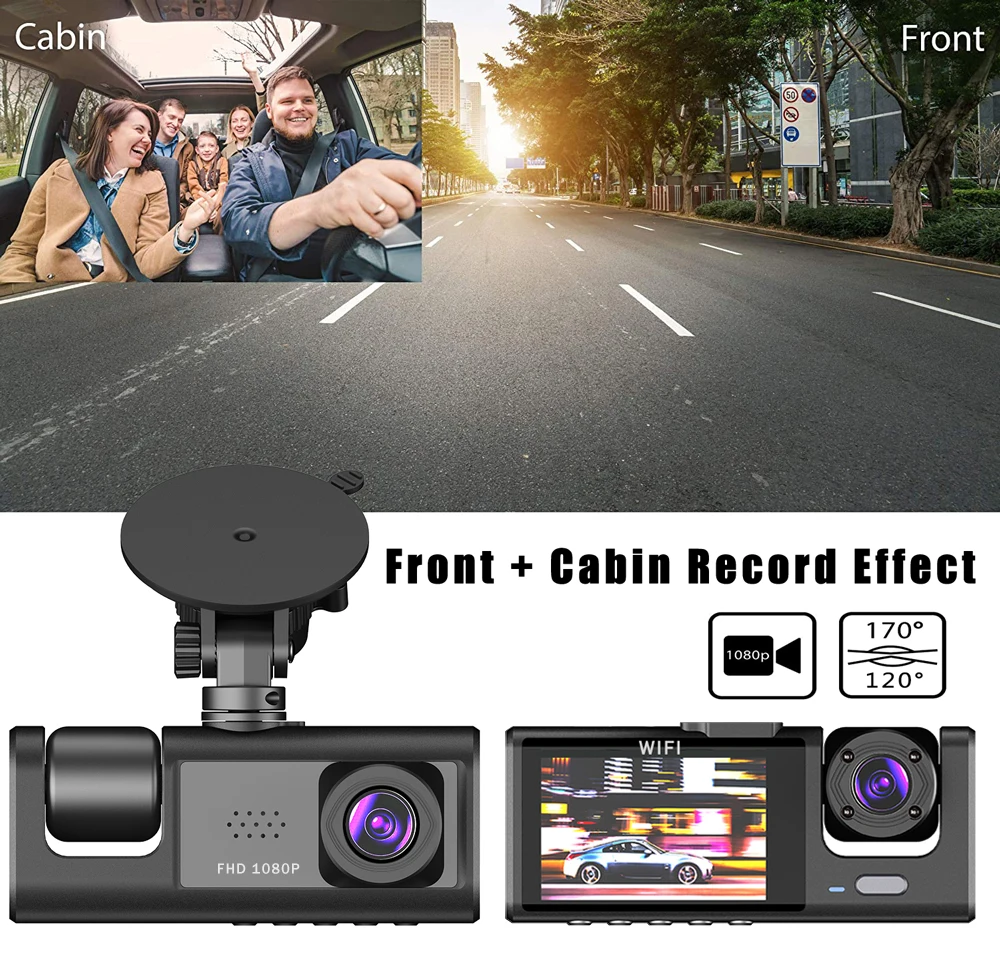 WiFi 3 Channel Car DVR