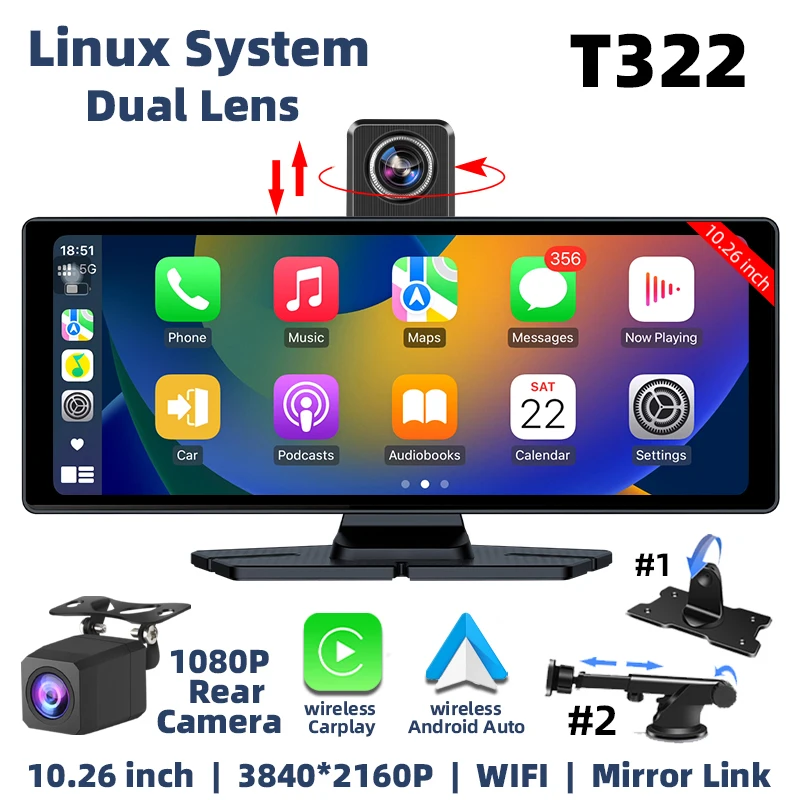 T322-4K Dual Cam