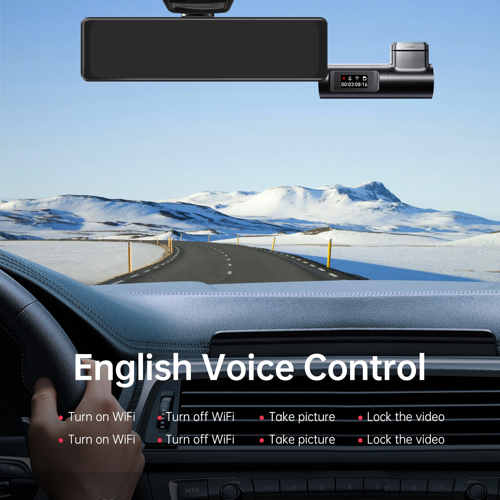 LINGDU 4K Dash Cam D500 Ultra HD Front Car Camera