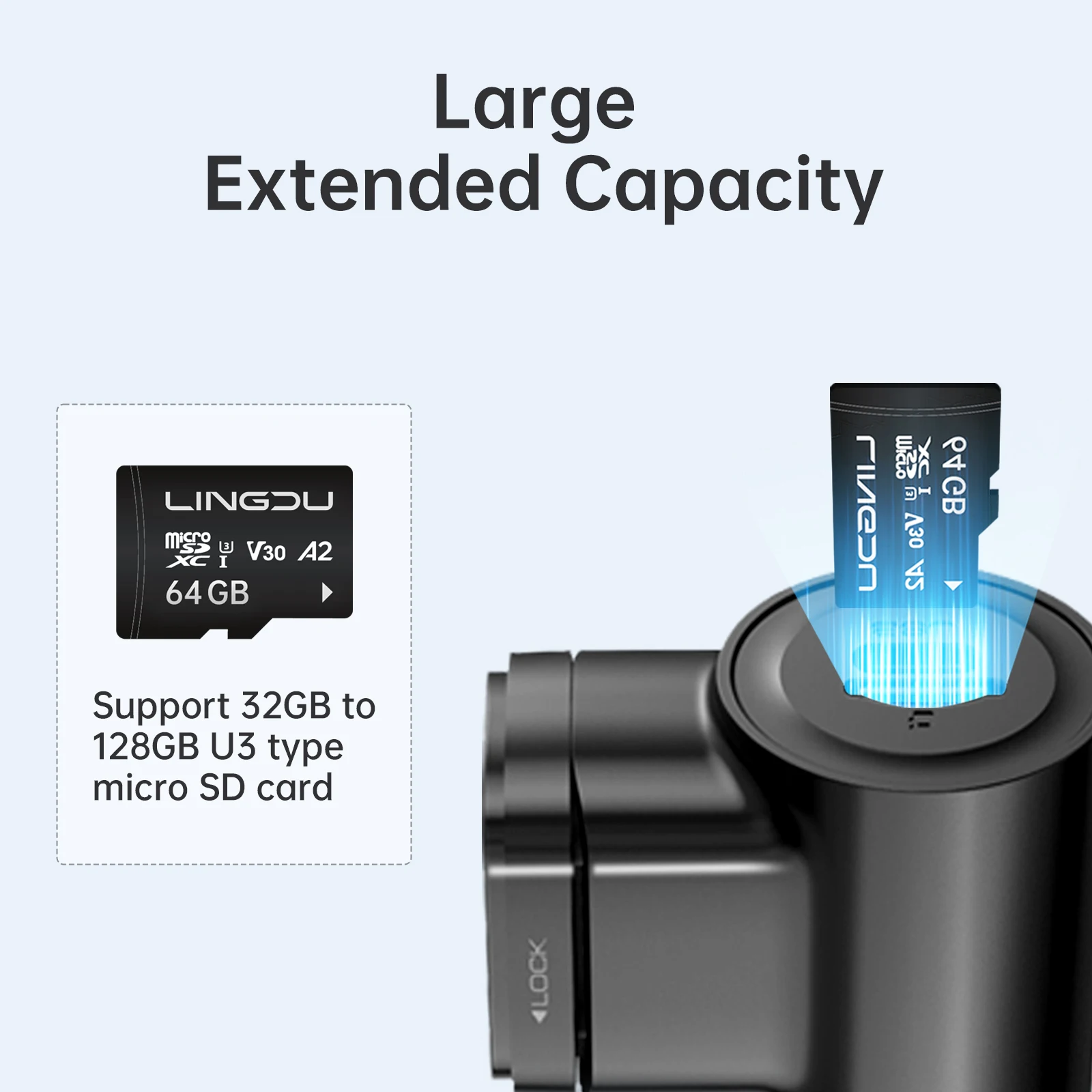 LINGDU 4K Dash Cam D500 Ultra HD Front Car Camera