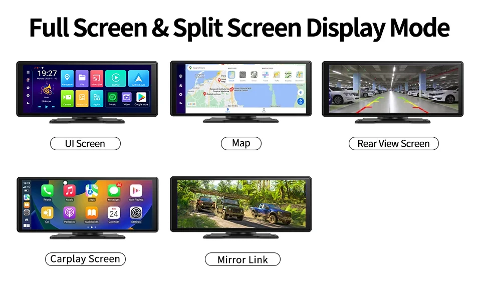 Imagebon Android 13 Dash Cam Wireless CarPlay & Android Auto Car DVR GPS