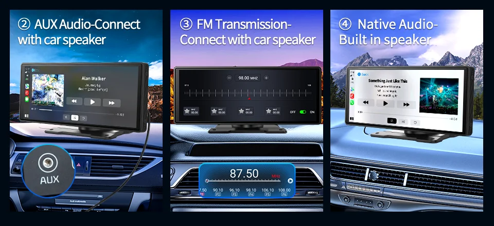 Imagebon Android 13 Dash Cam Wireless CarPlay & Android Auto Car DVR GPS