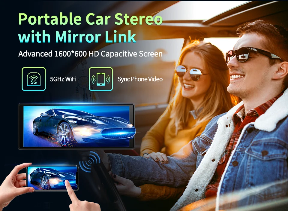 Imagebon Android 13 Dash Cam Wireless CarPlay & Android Auto Car DVR GPS