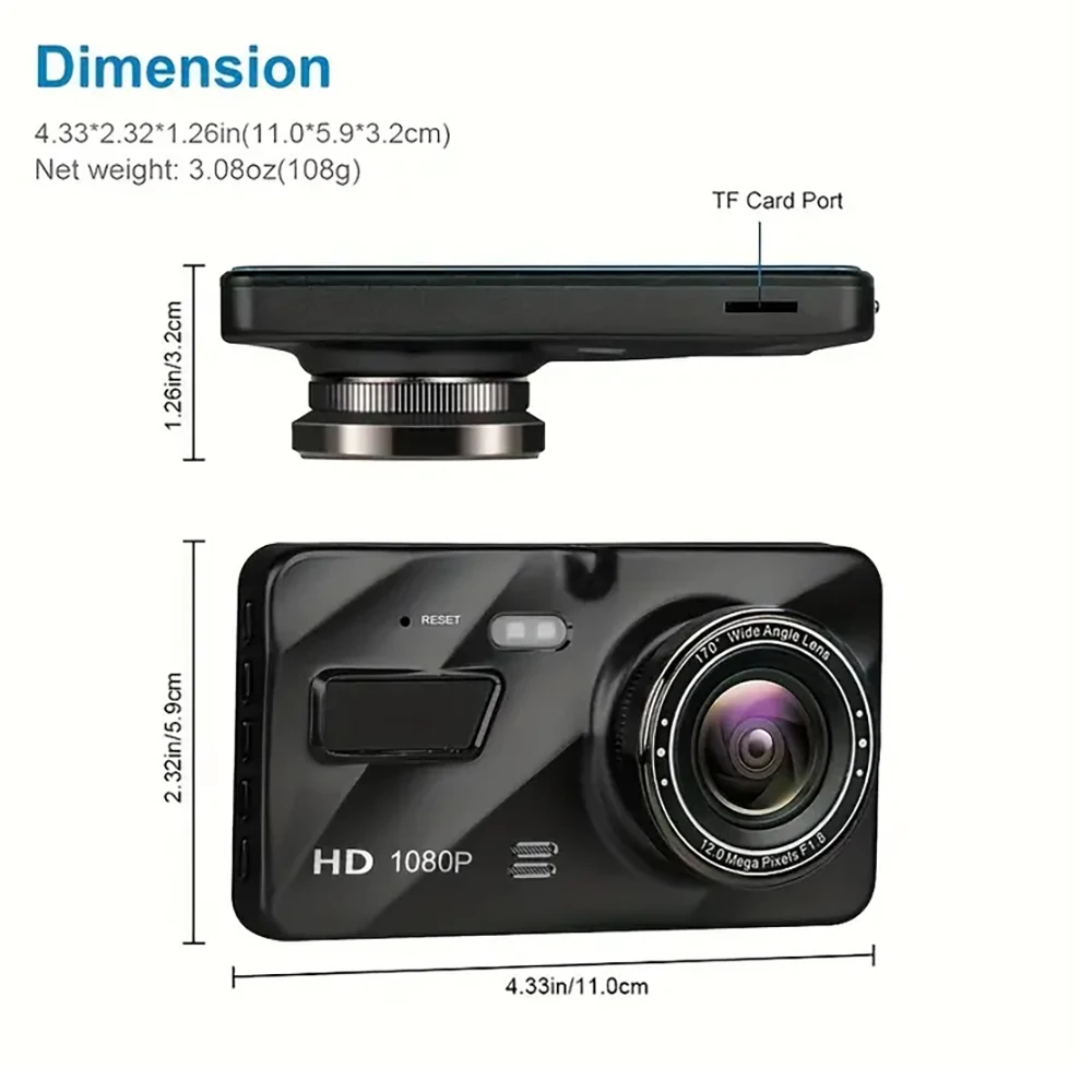 4-inch 1080P Dash Cam for Cars Touch Screen Car DVR Video Recorder 4-inch 1080P Dash Cam for Cars Touch Screen Car DVR Video Recorder