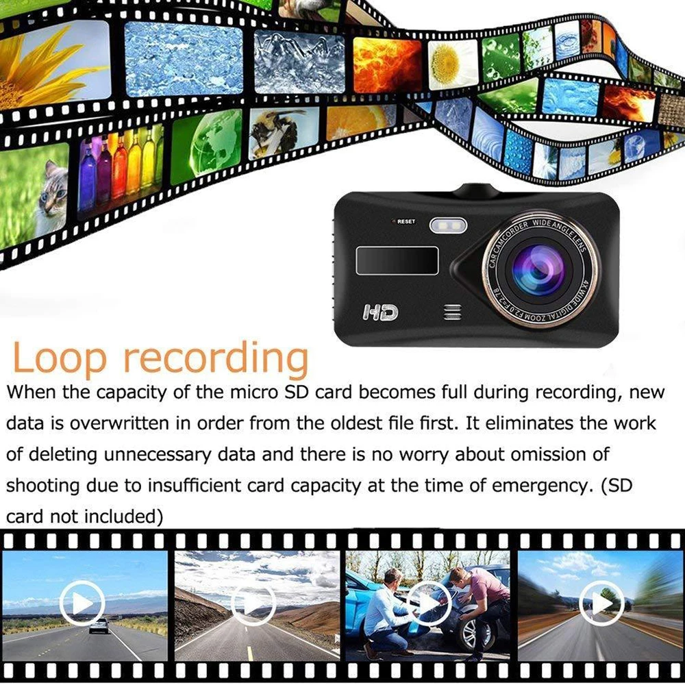 4-inch 1080P Dash Cam for Cars Touch Screen Car DVR Video Recorder 4-inch 1080P Dash Cam for Cars Touch Screen Car DVR Video Recorder
