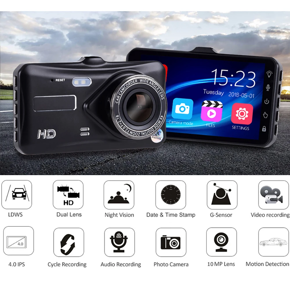 4-inch 1080P Dash Cam for Cars Touch Screen Car DVR Video Recorder 4-inch 1080P Dash Cam for Cars Touch Screen Car DVR Video Recorder