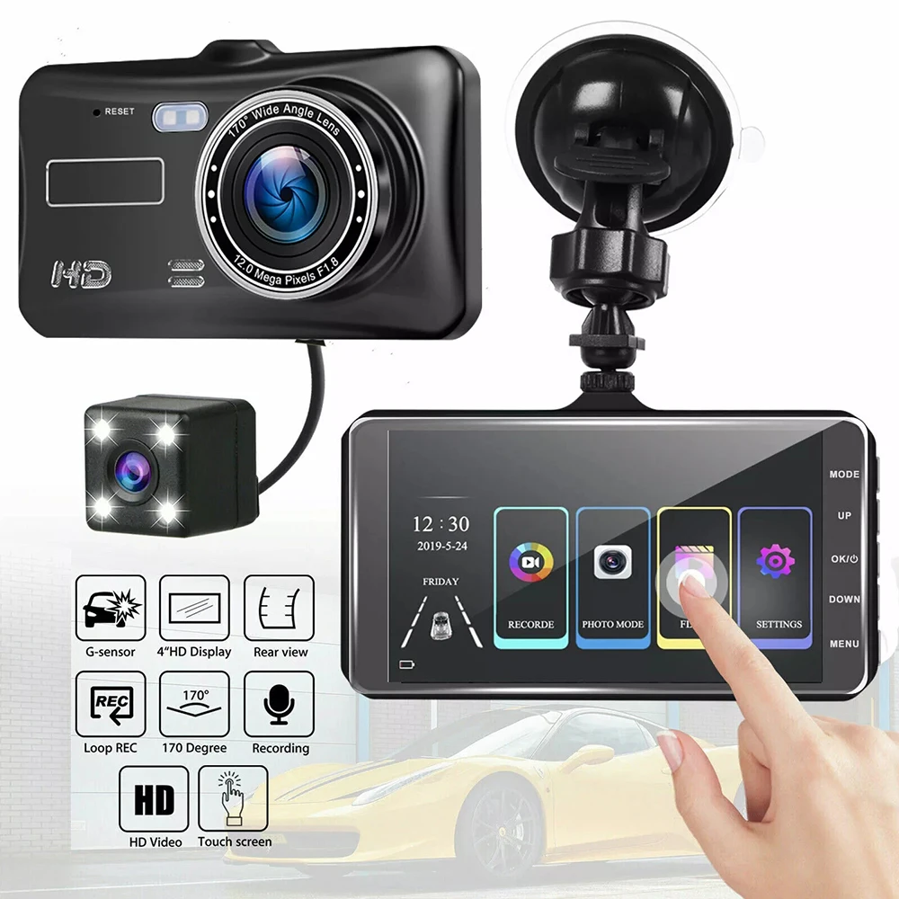 4-inch 1080P Dash Cam for Cars Touch Screen Car DVR Video Recorder 4-inch 1080P Dash Cam for Cars Touch Screen Car DVR Video Recorder