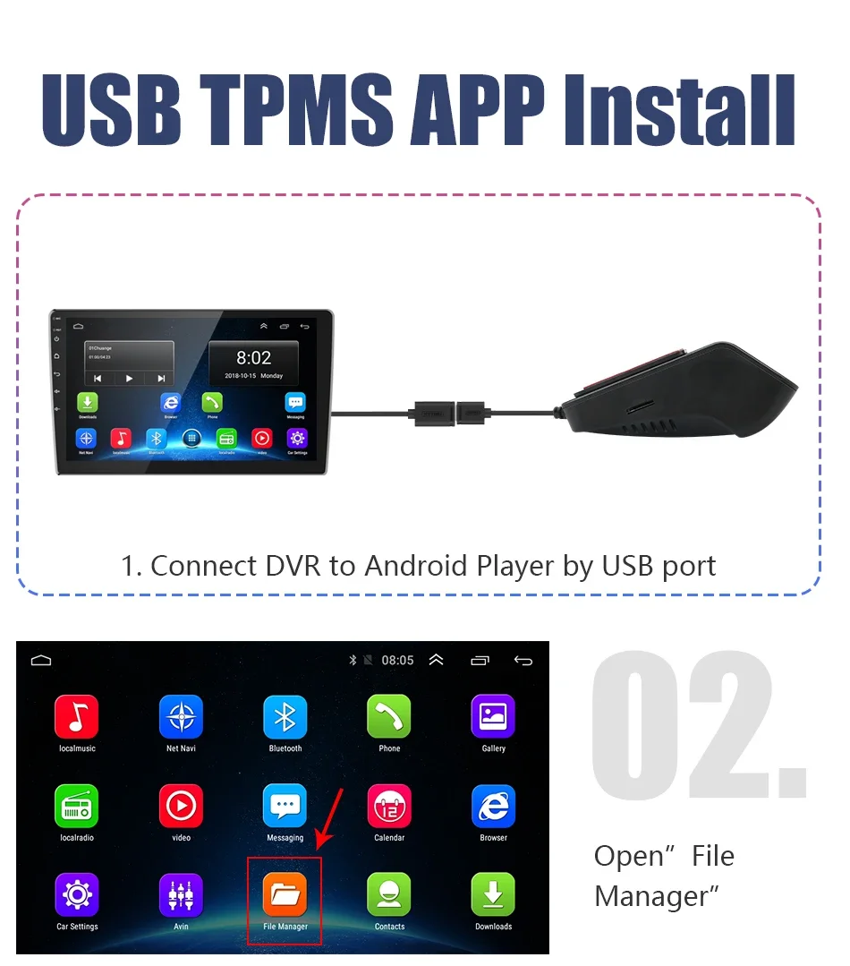 Universal 2K Full HD USB CAR ADAS Car DVR Dash Cam