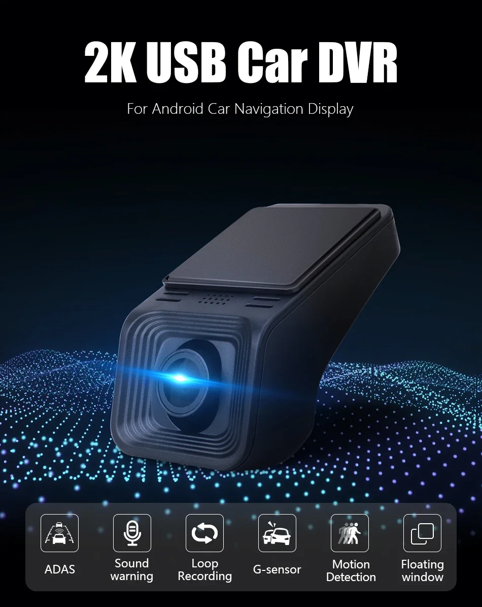 Universal 2K Full HD USB CAR ADAS Car DVR Dash Cam