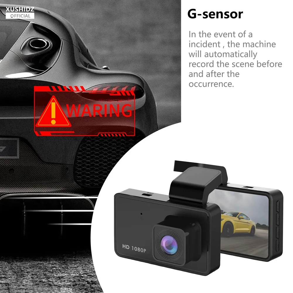 Night Vision Car DVR Vehicle Recorder Car Camera G-sensor HDR DVR  Loop Recording Dashcam