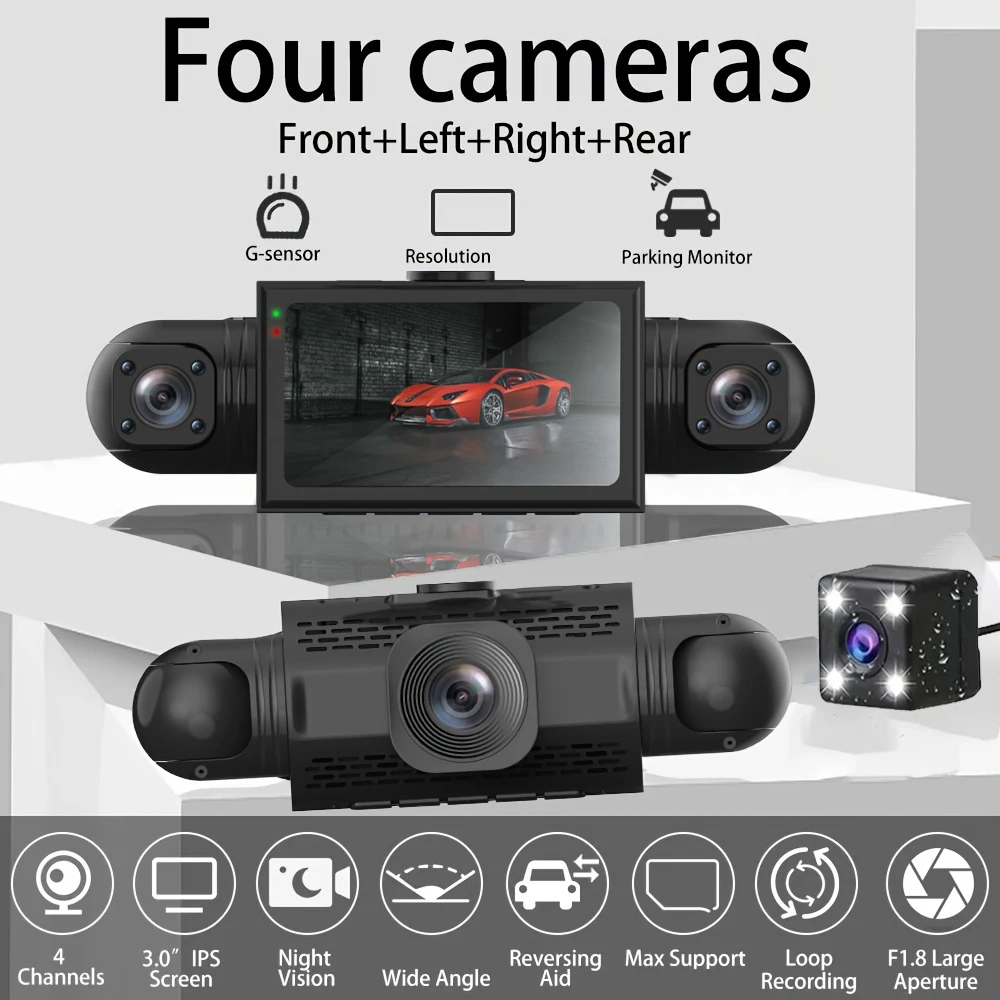 4 Way Dash Cam