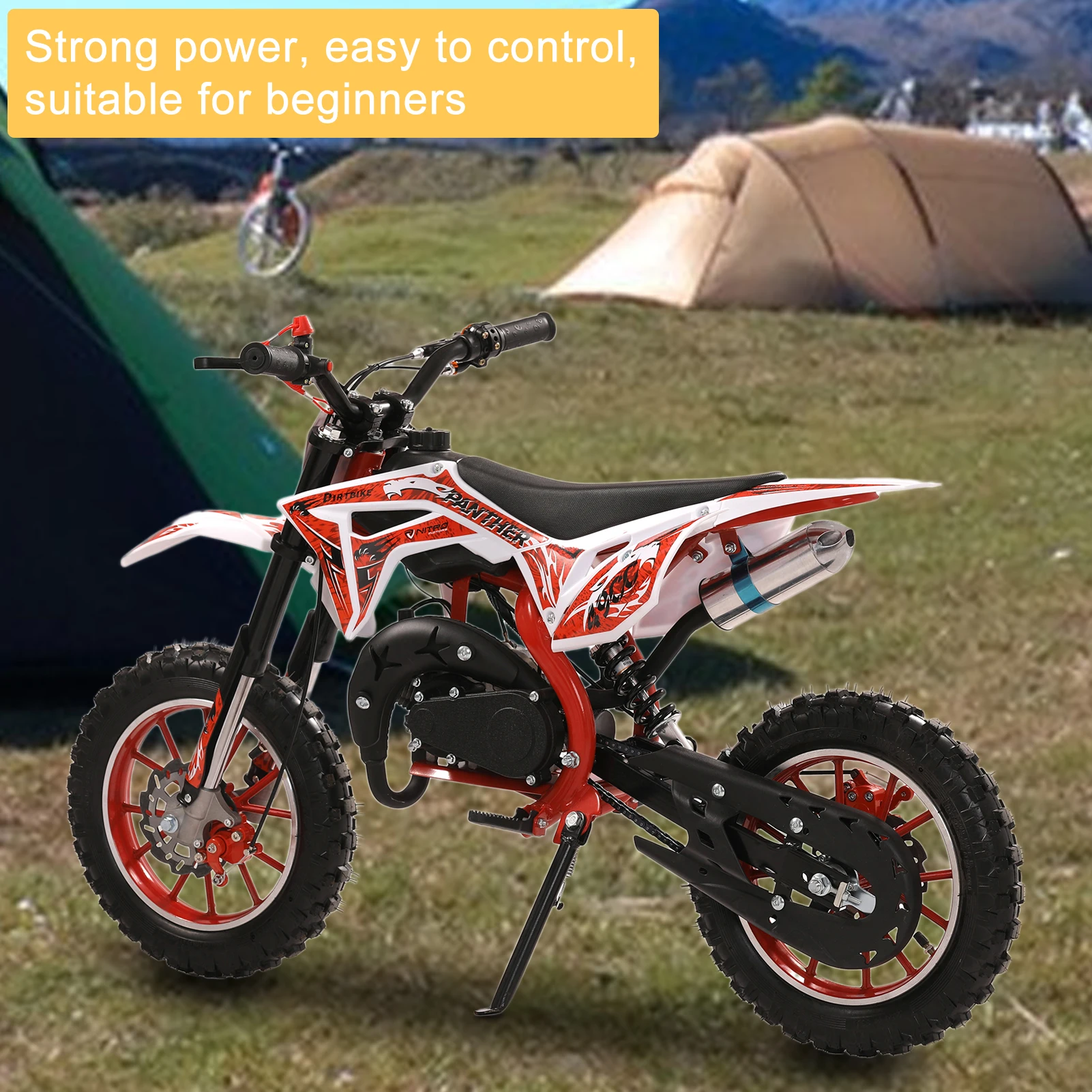 49cc 2-Stroke Kids Dirt Bike, Gas Power Motocross