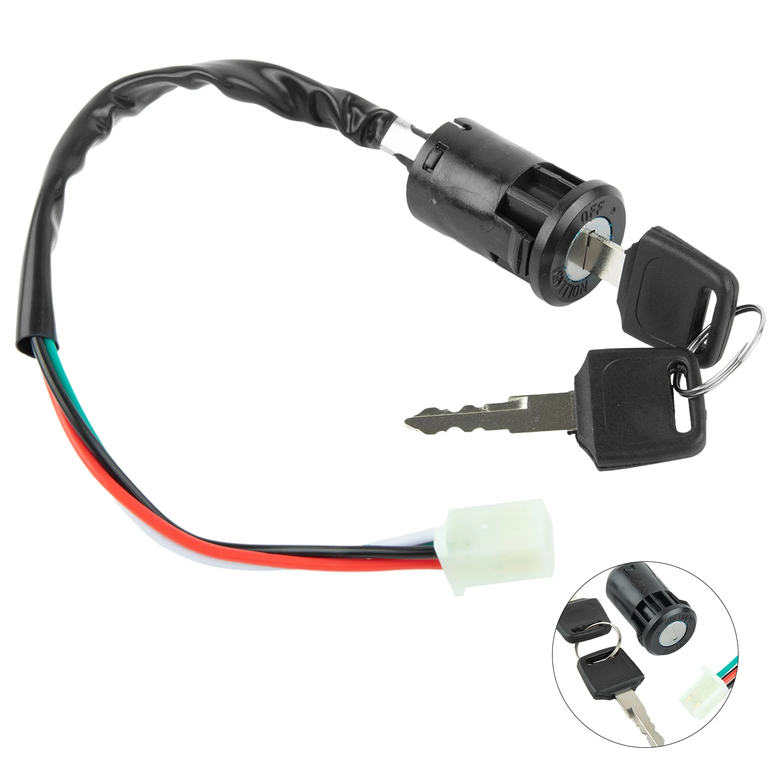 Motorcycle Ignition Switch + Keys Scooter Accessories
