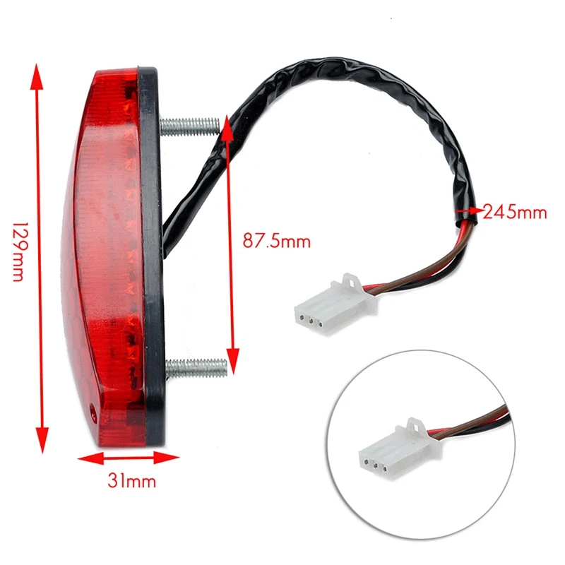 ATV 12V 3 Wire Brake Stop Light