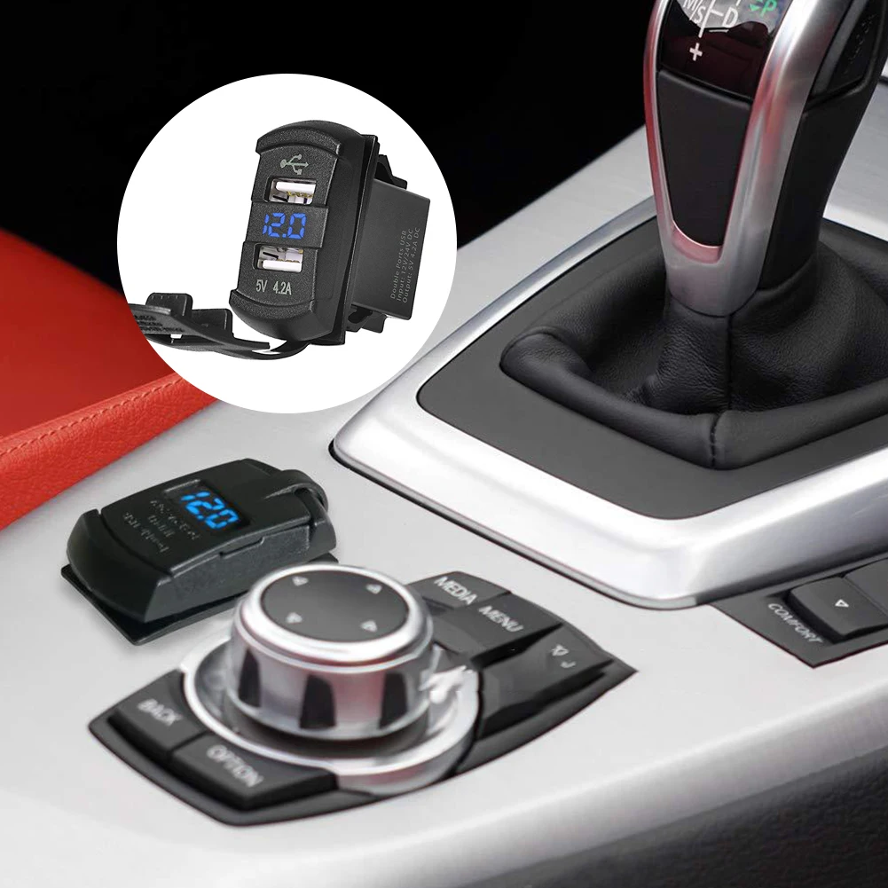 5V 4.2A Universal LED Car Charger Dual USB Switch