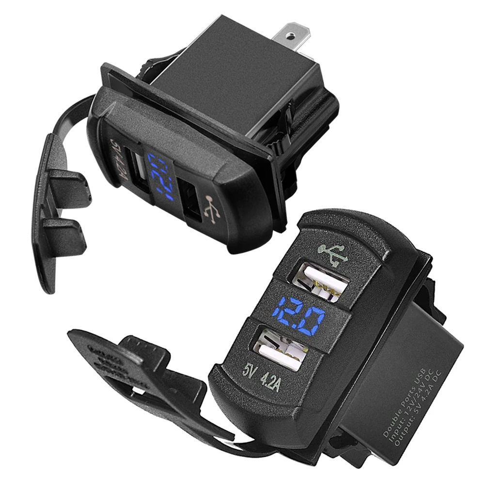 5V 4.2A Universal LED Car Charger Dual USB Switch
