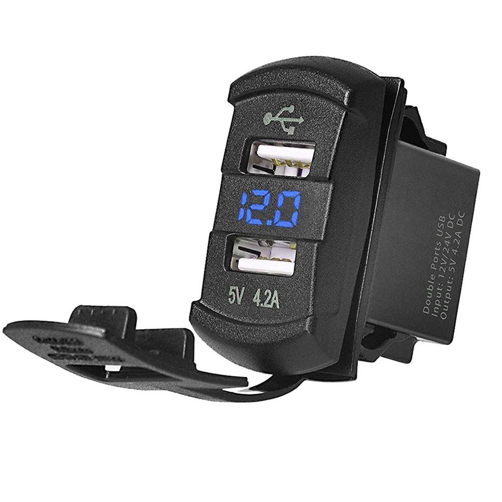 5V 4.2A Universal LED Car Charger Dual USB Switch