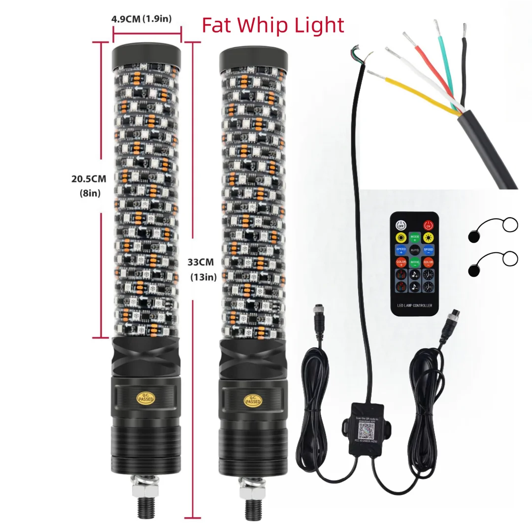 2PCS 1FT LED Whip Lights