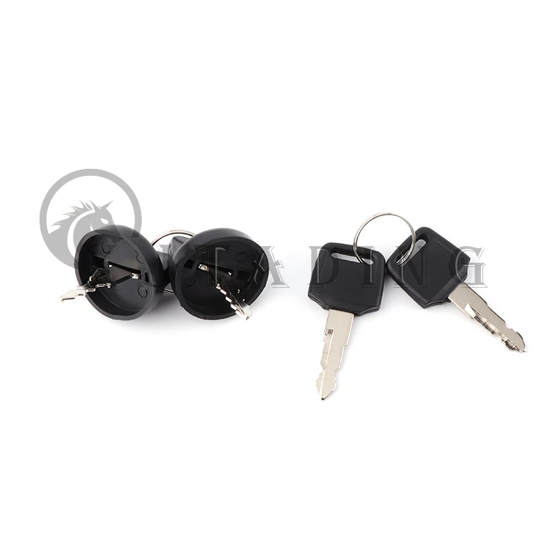 4 Wires Universal 2 Ignition Keys Start Switch Door Lock Key