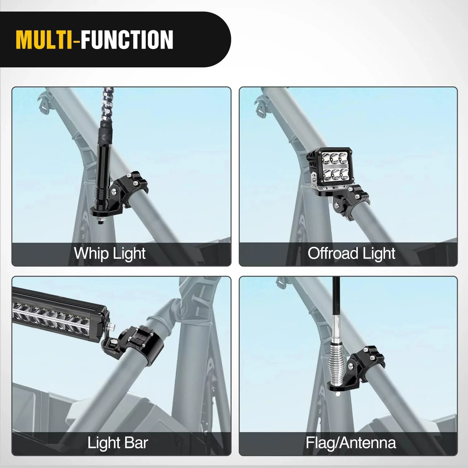 UTV LED Whip Light Mounts