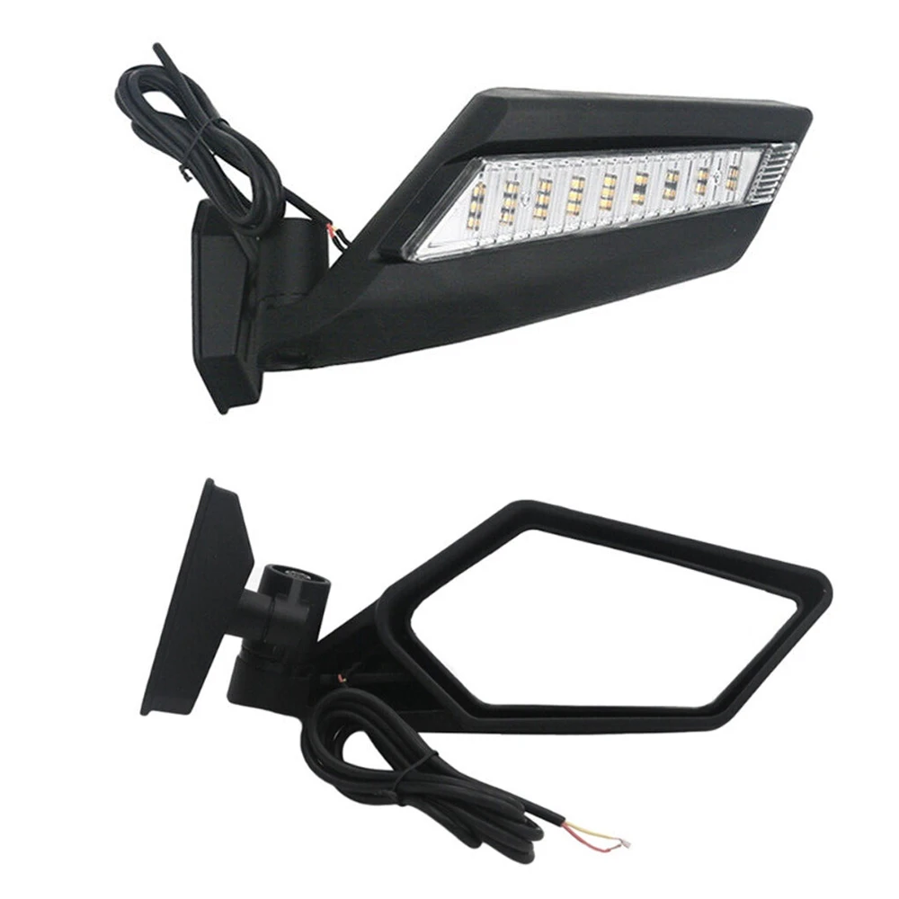 2pcs UTV Rearview Mirror with LED Turn Signal Light