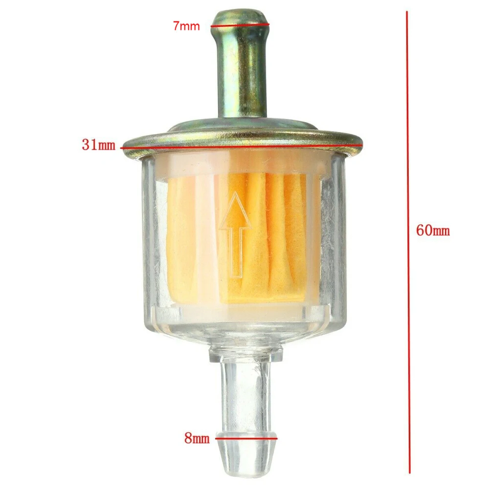 2PCS Universal Petrol Inline Fuel Filter