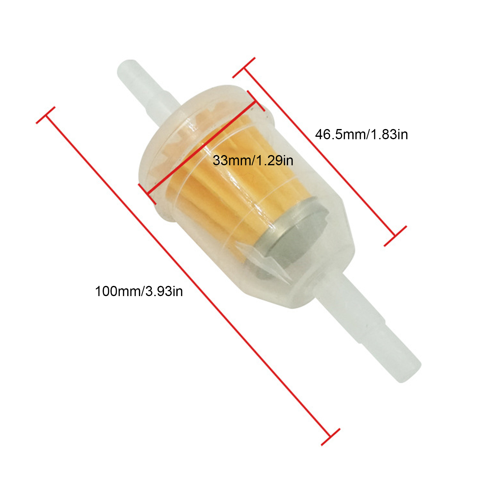 10pcs Universal Inline Gas/Fuel Filter