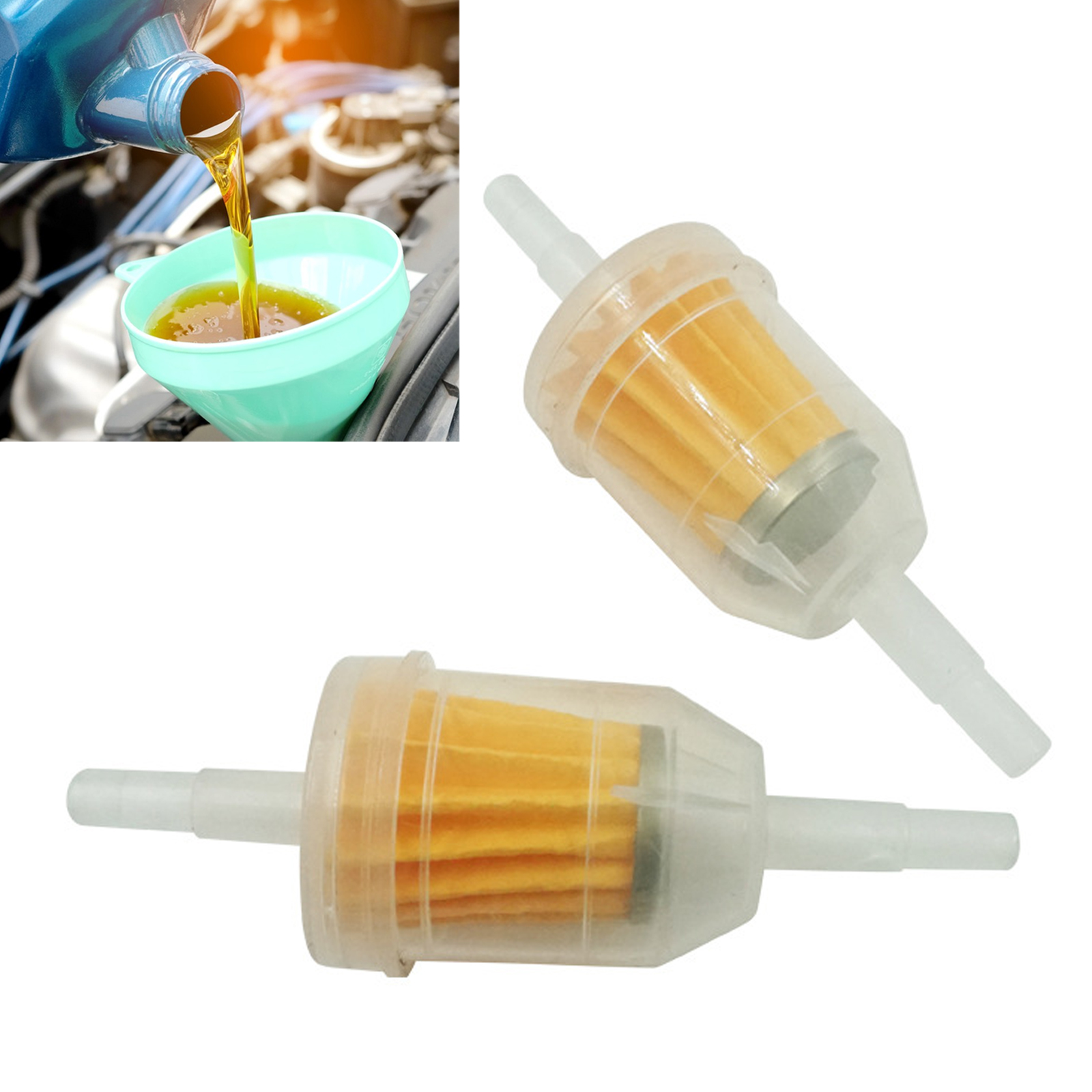 10pcs Universal Inline Gas/Fuel Filter