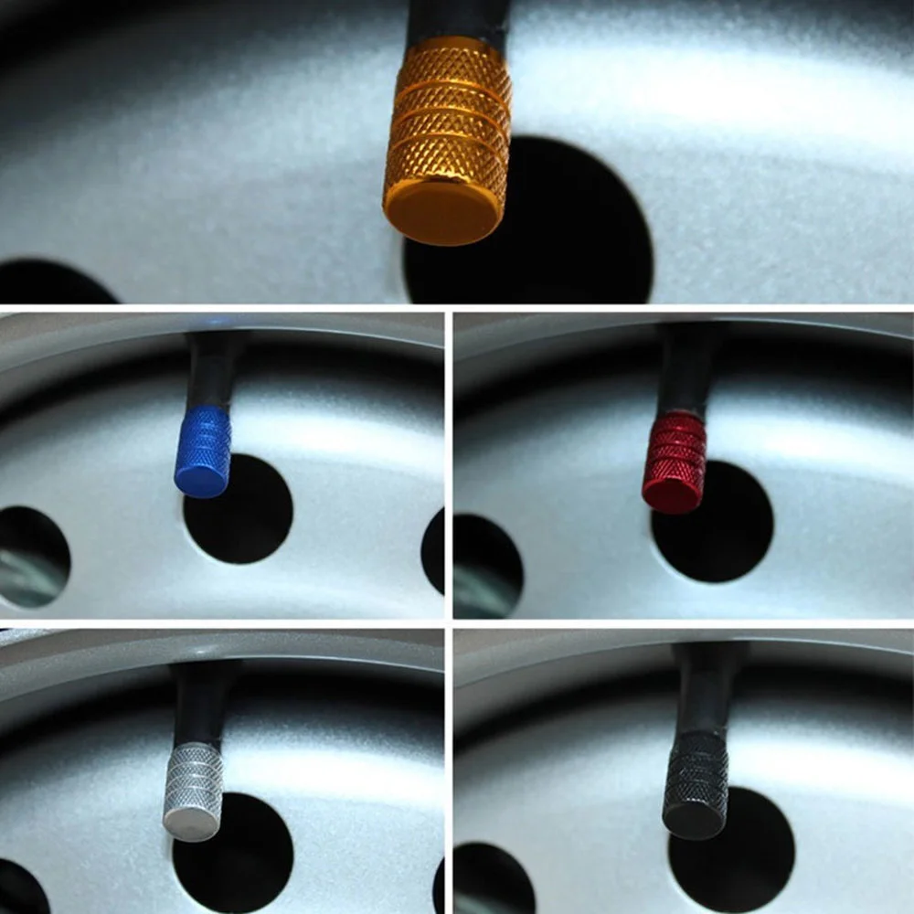 4Pcs Knurling Style Tire Valve Cap