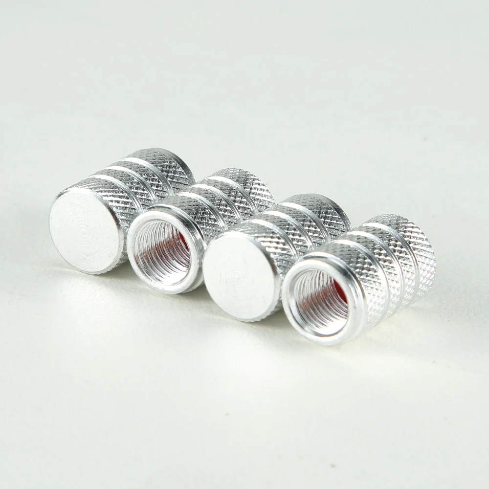 4Pcs Knurling Style Tire Valve Cap