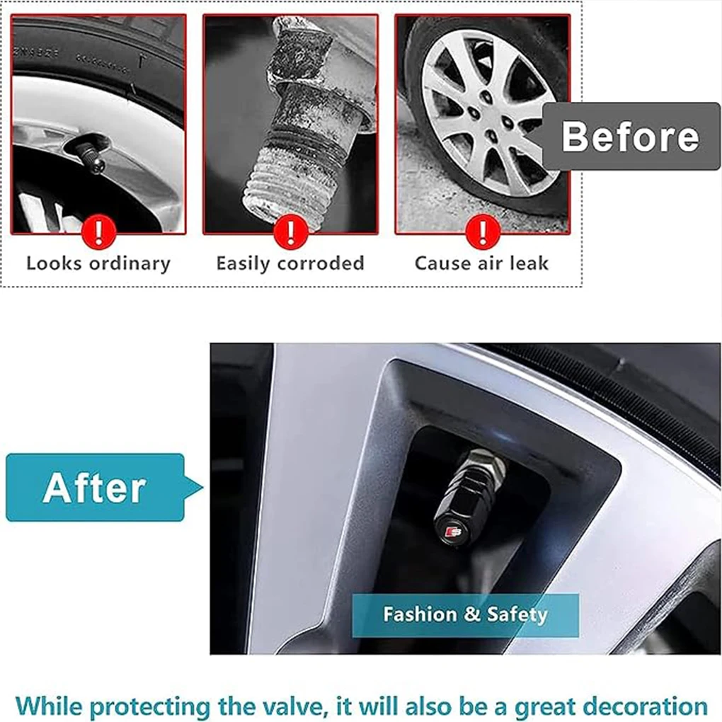 4PCS Copper Car Wheel Tire Valve