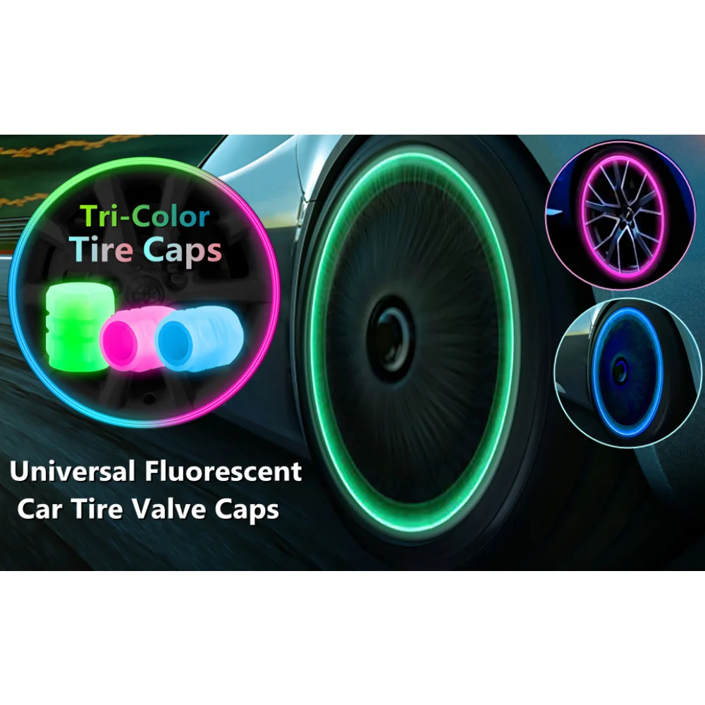 1-20Pcs Car Luminous Tire Valve Cap