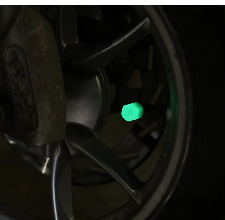 Car Luminous Tire Valve Caps Fluorescent Night Glowing