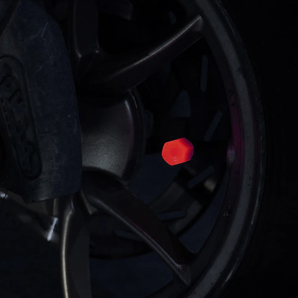 Car Luminous Tire Valve Caps Fluorescent Night Glowing