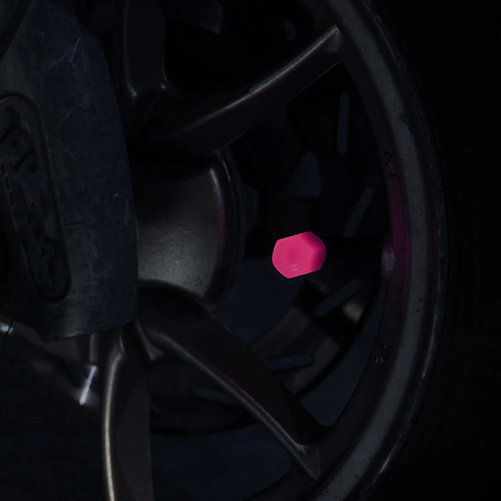 Car Luminous Tire Valve Caps Fluorescent Night Glowing