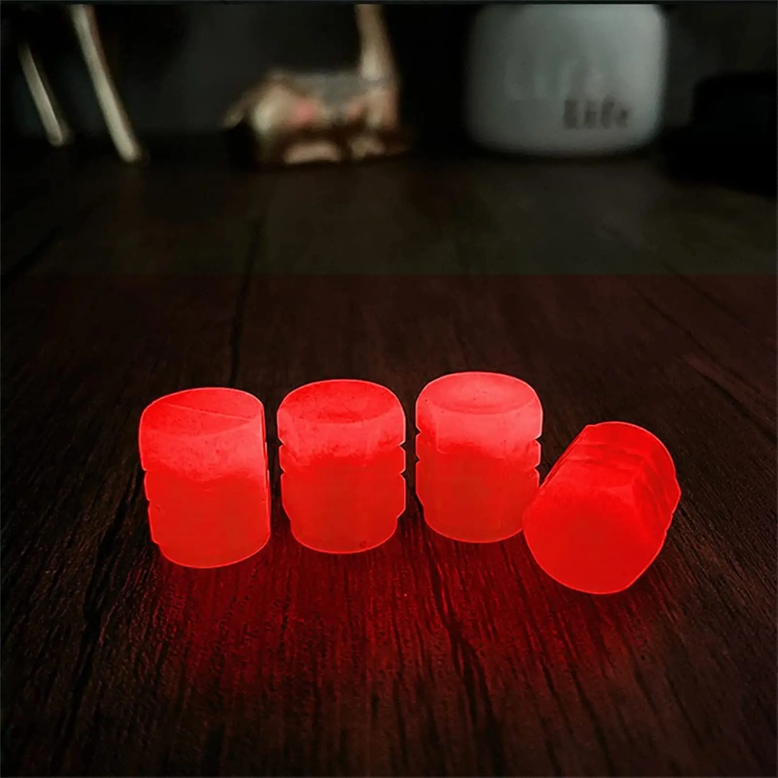 Luminous Valve Caps Fluorescent Green Blue Night Glowing Luminous Valve Caps Fluorescent Green Blue Night Glowing