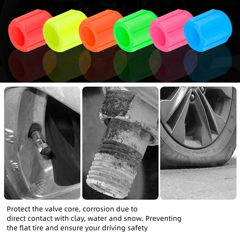 Luminous Tire Valve Caps 6 Colors