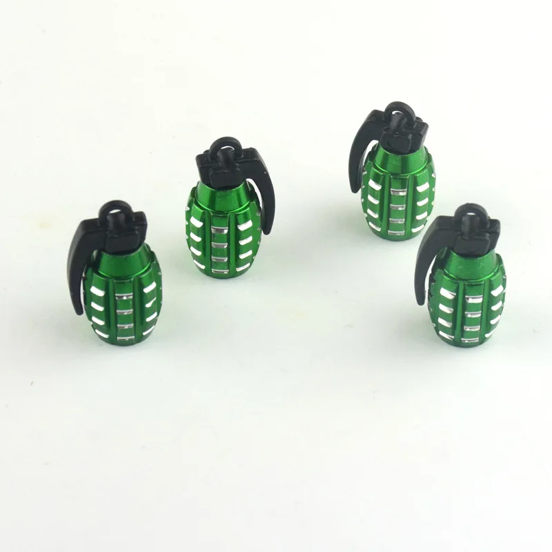 4pcs Aluminum Car Tire Valve Cap Grenade