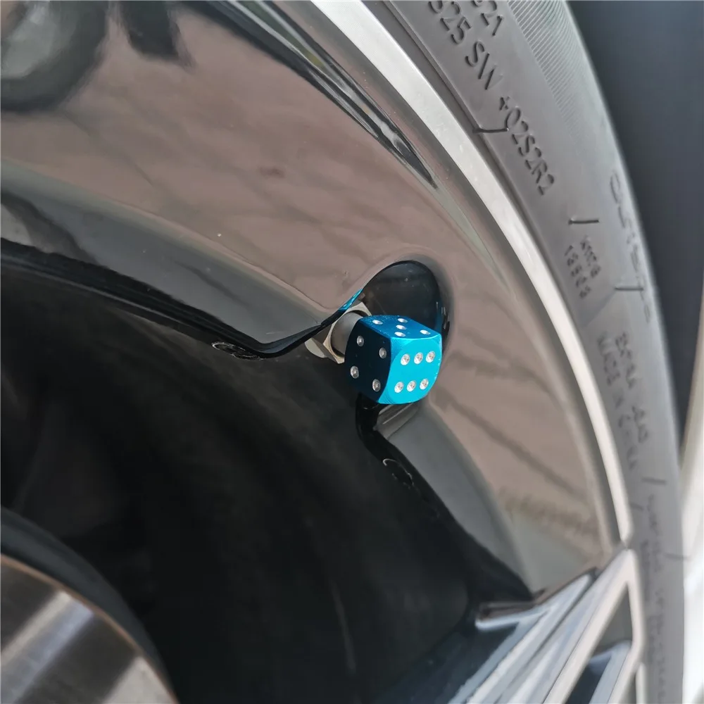 Aluminum Dice Tire Valve Caps