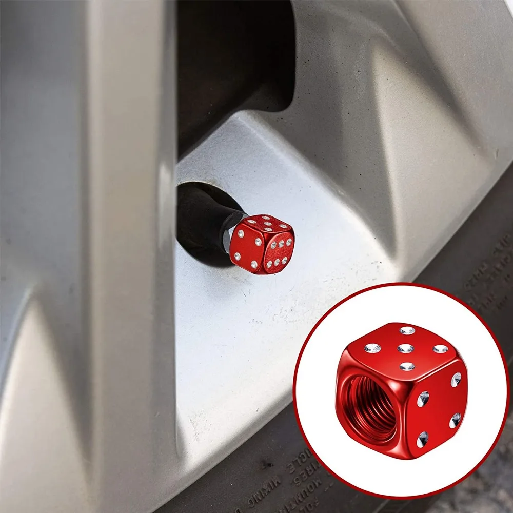 Aluminum Dice Tire Valve Caps