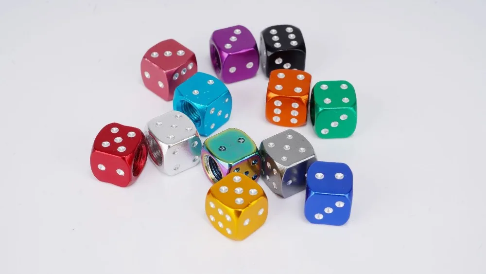 Aluminum Dice Tire Valve Caps
