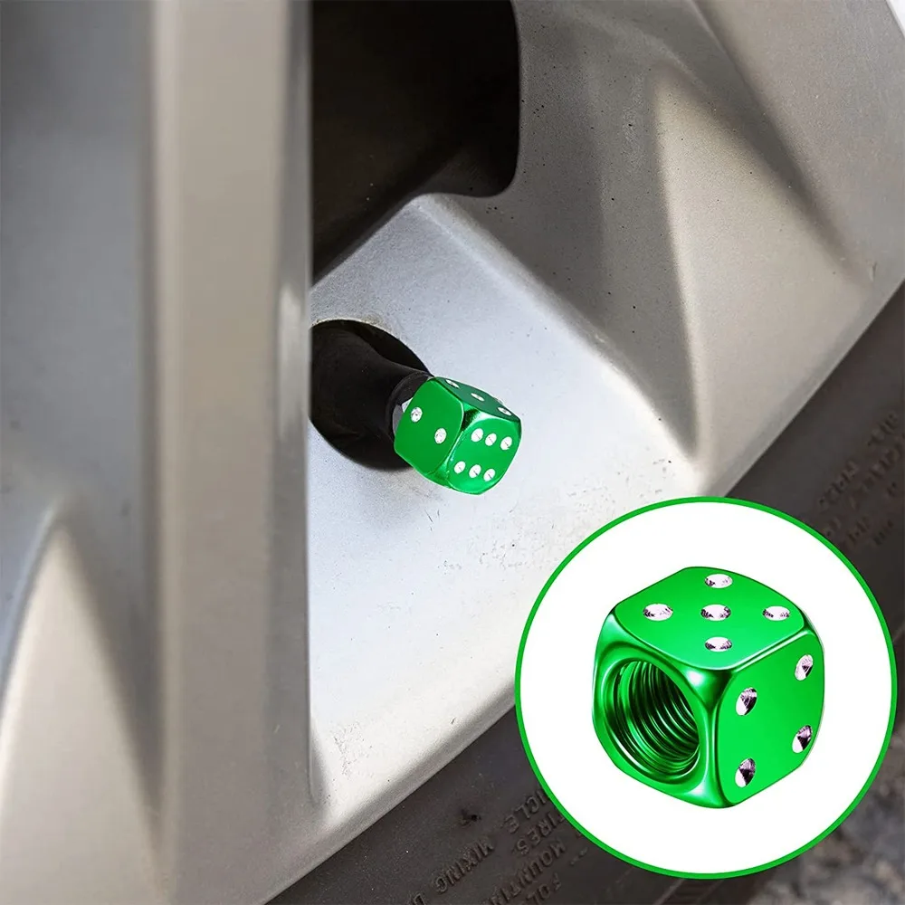 Aluminum Dice Tire Valve Caps