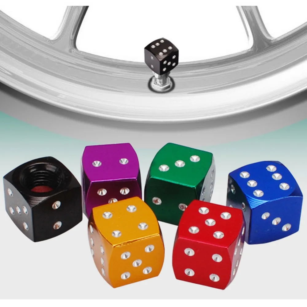 Aluminum Dice Tire Valve Caps