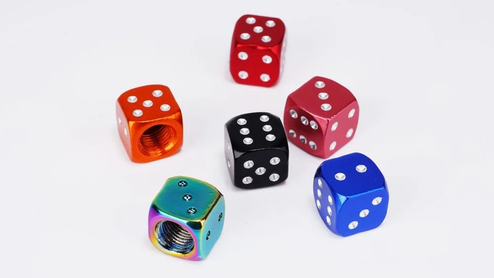 Aluminum Dice Tire Valve Caps