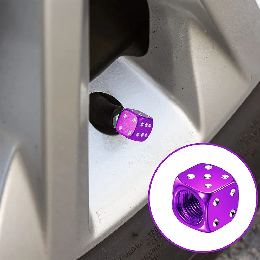 Aluminum Dice Tire Valve Caps