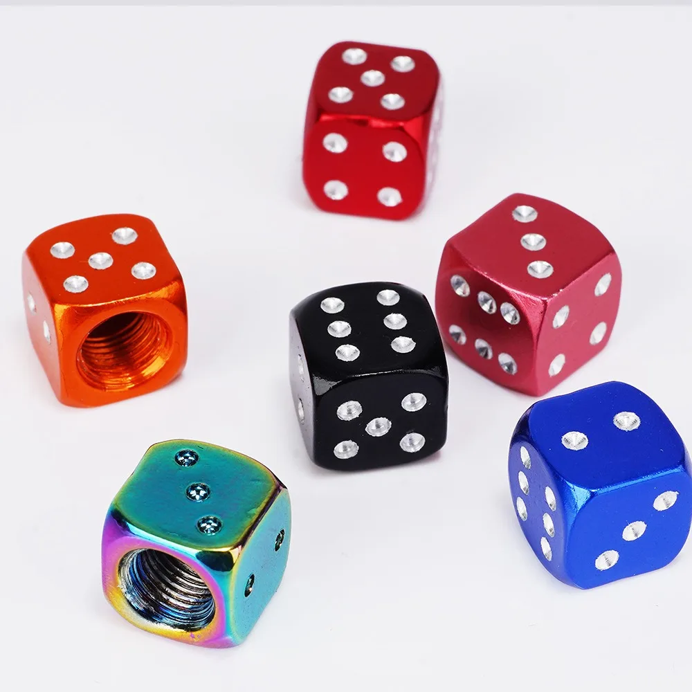Aluminum Dice Tire Valve Caps