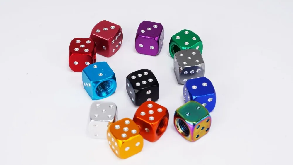 Aluminum Dice Tire Valve Caps