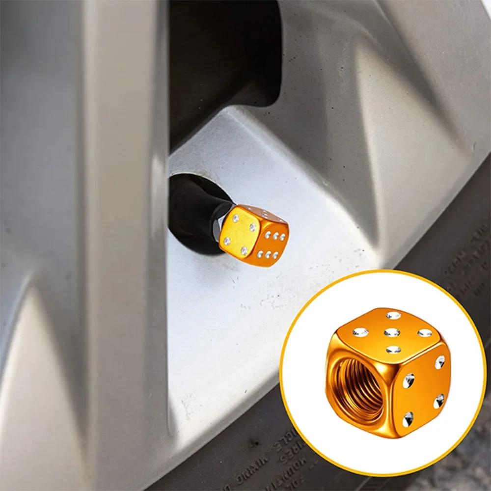 Aluminum Dice Tire Valve Caps